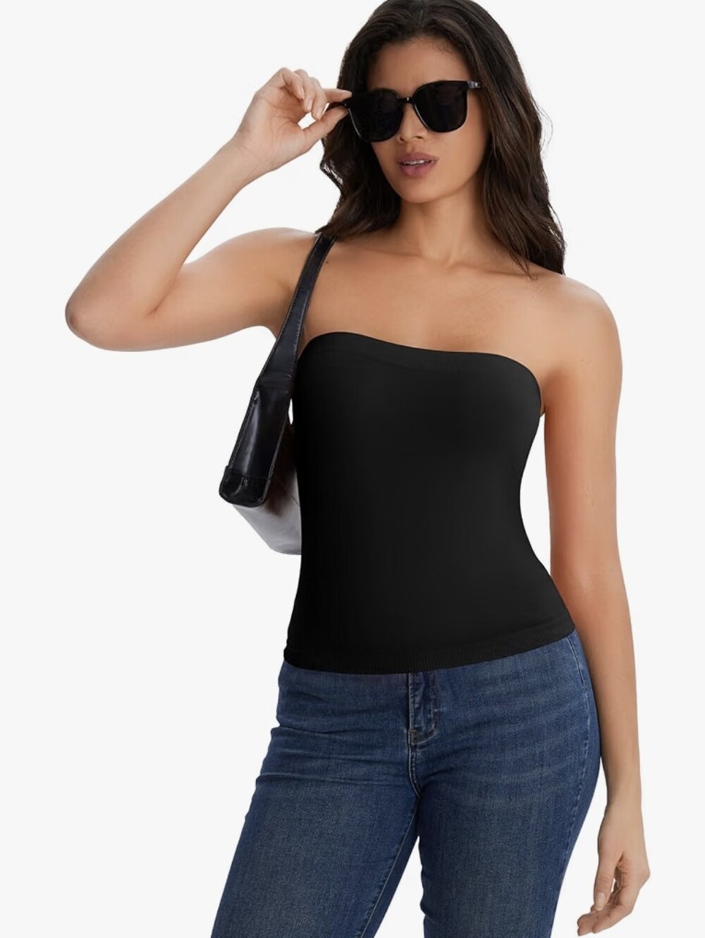 3pk. Tube Tops - Black, White & Light Gray - Picture 2 of 8